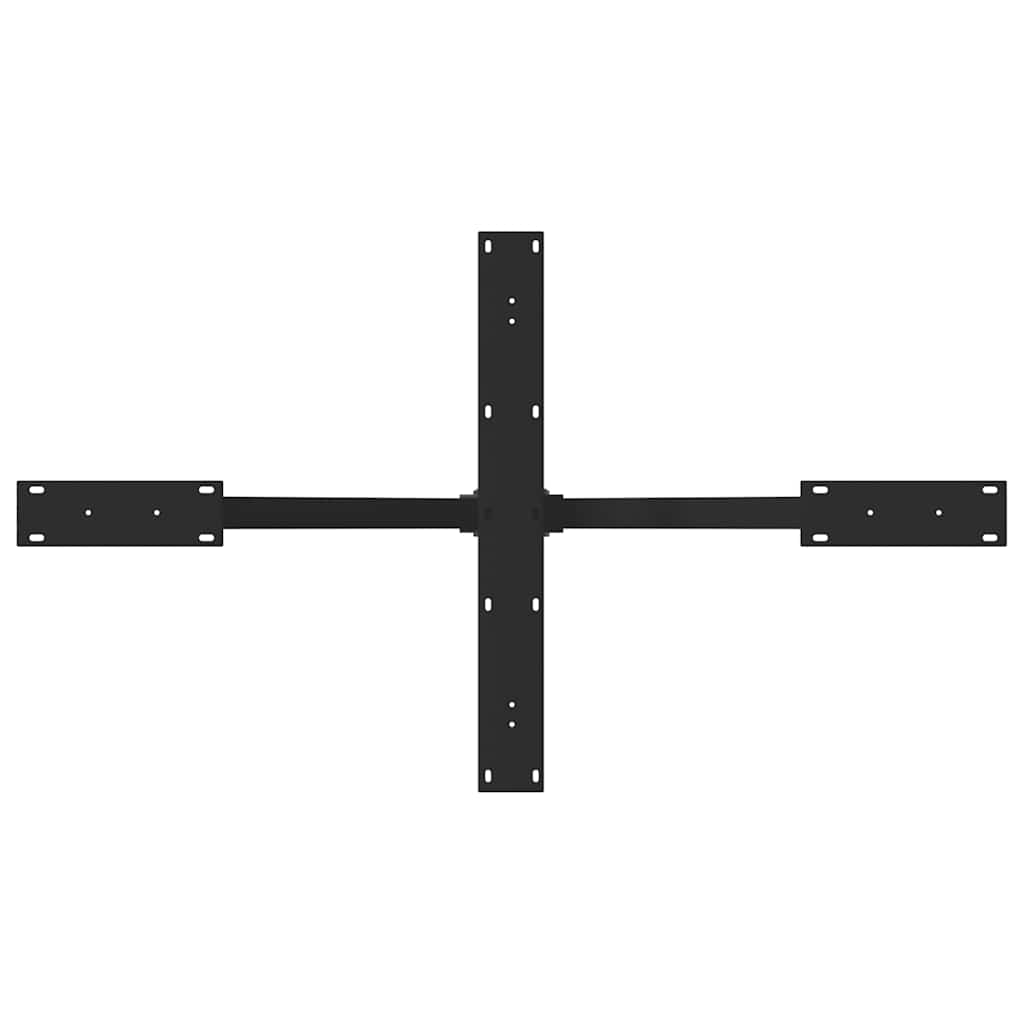 Gamba per Tavolo da Pranzo a Forma di Ragno Nero 120x68x(72-73) cm Acciaio