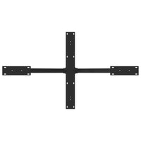 Gamba per Tavolo da Pranzo a Forma di Ragno Nero 120x68x(72-73) cm Acciaio