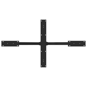 Gamba per Tavolo da Pranzo a Forma di Ragno Nero 120x68x(72-73) cm Acciaio