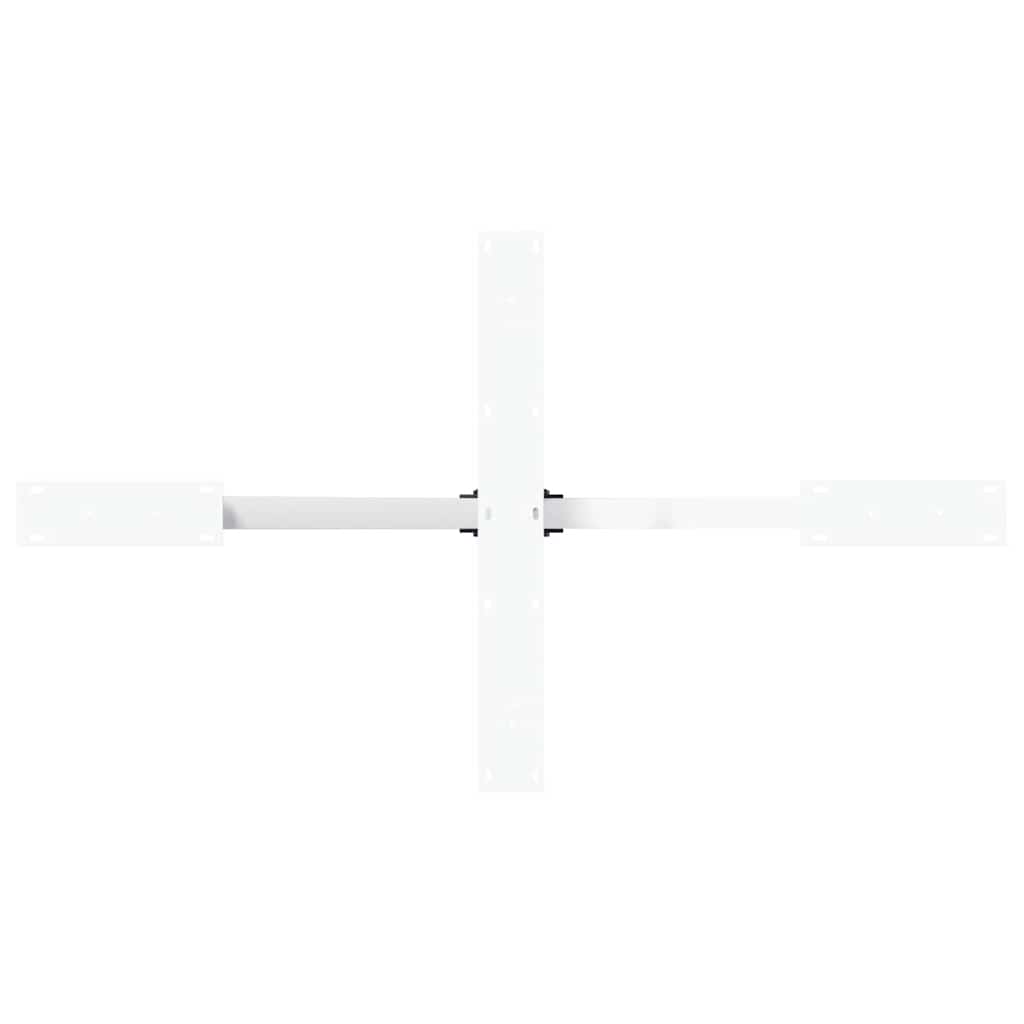 Gamba per Tavolo da Pranzo a Forma di Ragno Bianca 120x68x(72-73) cm Acciaio