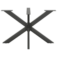 Gamba per Tavolo da Pranzo a Forma di Ragno Antracite 120x68x(72-73) cm Acciaio 4013114