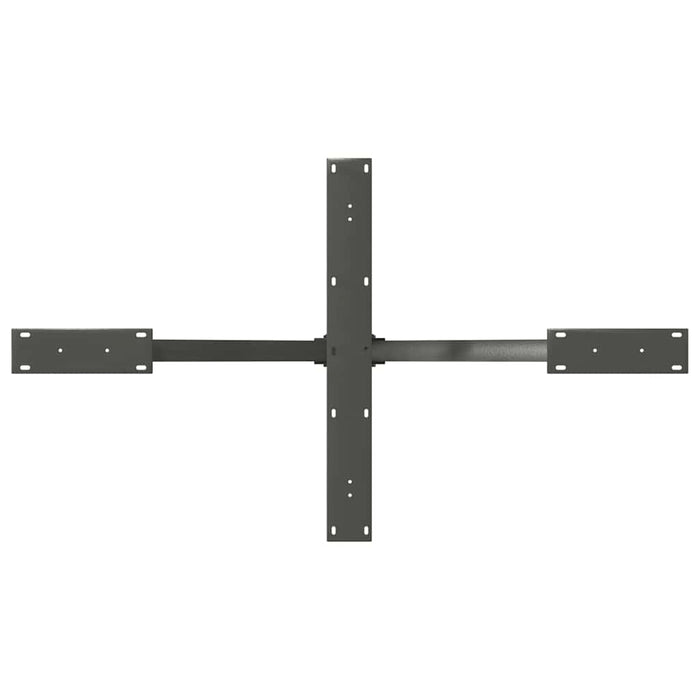 vidaXL Gamba per Tavolo da Pranzo a Forma di Ragno Antracite 120x68x(72-73) cm Acciaio