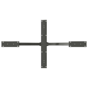 Gamba per Tavolo da Pranzo a Forma di Ragno Antracite 120x68x(72-73) cm Acciaio 4013114