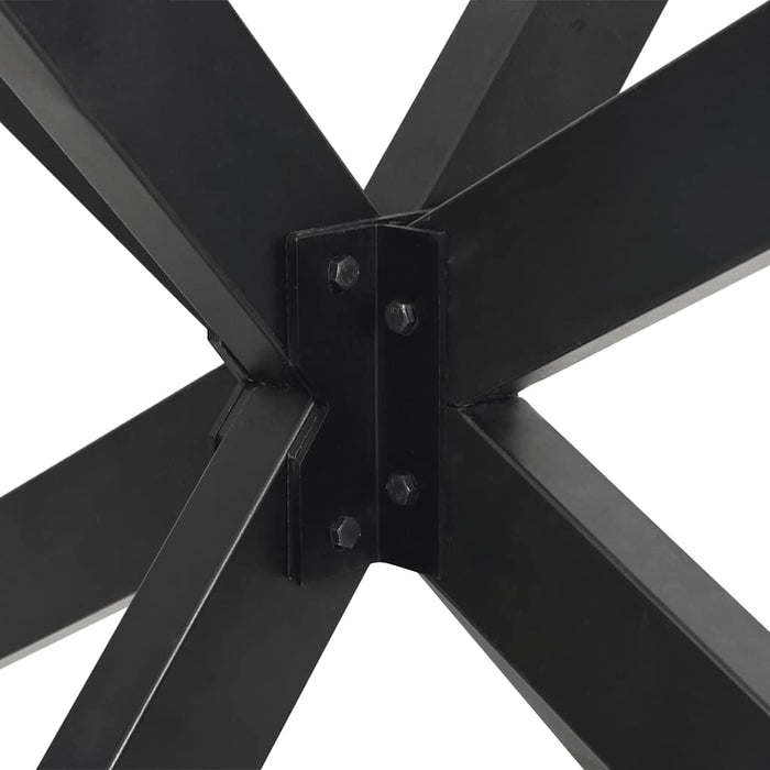 vidaXL Gamba per Tavolo da Pranzo a Forma di Ragno Antracite 120x68x(72-73) cm Acciaio