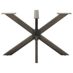 Gamba per Tavolo da Pranzo a Forma di Ragno Nero 120x68x(72-73) cm Acciaio 4013115