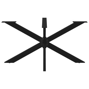 Gamba per Tavolo da Pranzo a Forma di Ragno Nero 150x78x(72-73) cm Acciaio 4013116