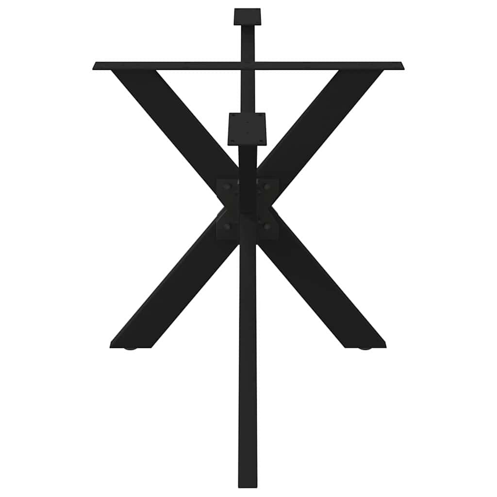 Gamba per Tavolo da Pranzo a Forma di Ragno Nero 150x78x(72-73) cm Acciaio 4013116