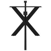 Gamba per Tavolo da Pranzo a Forma di Ragno Nero 150x78x(72-73) cm Acciaio 4013116