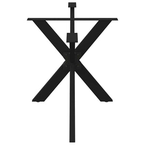 Gamba per Tavolo da Pranzo a Forma di Ragno Nero 150x78x(72-73) cm Acciaio 4013116