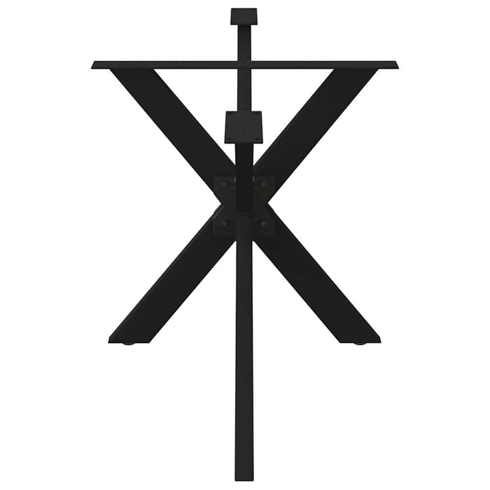 Gamba per Tavolo da Pranzo a Forma di Ragno Nero 150x78x(72-73) cm Acciaio 4013116