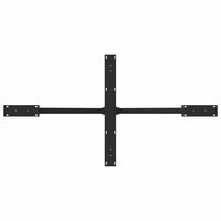 Gamba per Tavolo da Pranzo a Forma di Ragno Nero 150x78x(72-73) cm Acciaio 4013116