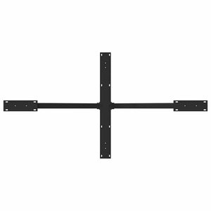 Gamba per Tavolo da Pranzo a Forma di Ragno Nero 150x78x(72-73) cm Acciaio 4013116