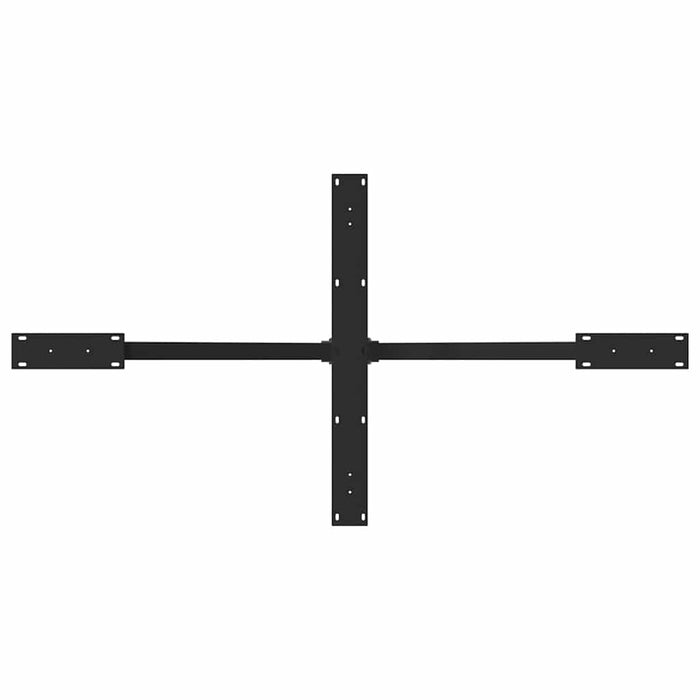 Gamba per Tavolo da Pranzo a Forma di Ragno Nero 150x78x(72-73) cm Acciaio 4013116