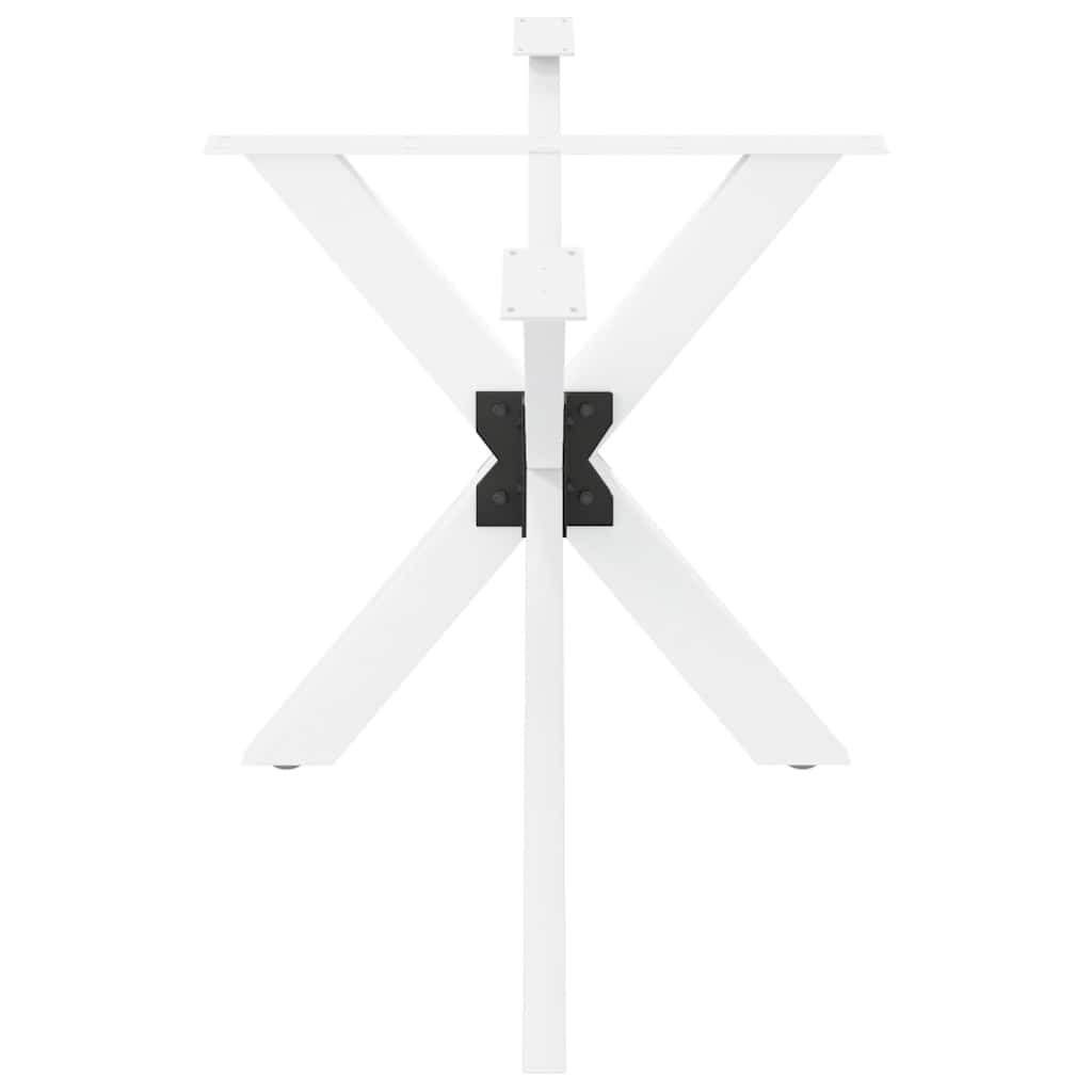 Gamba per Tavolo da Pranzo a Forma di Ragno Bianca 150x78x(72-73) cm Acciaio 4013117