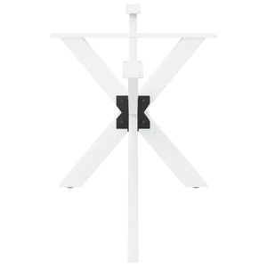 Gamba per Tavolo da Pranzo a Forma di Ragno Bianca 150x78x(72-73) cm Acciaio 4013117