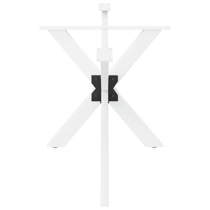 Gamba per Tavolo da Pranzo a Forma di Ragno Bianca 150x78x(72-73) cm Acciaio 4013117