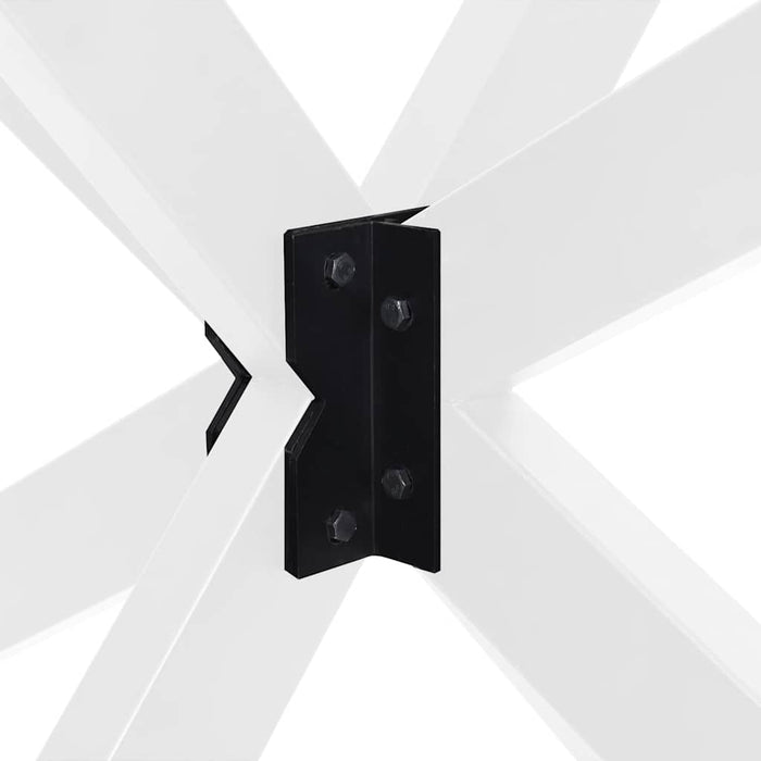 vidaXL Gamba per Tavolo da Pranzo a Forma di Ragno Bianca 150x78x(72-73) cm Acciaio