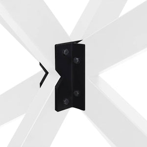 Gamba per Tavolo da Pranzo a Forma di Ragno Bianca 150x78x(72-73) cm Acciaio 4013117