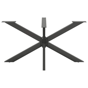 Gamba per Tavolo da Pranzo a Forma di Ragno Antracite 150x78x(72-73) cm Acciaio 4013118