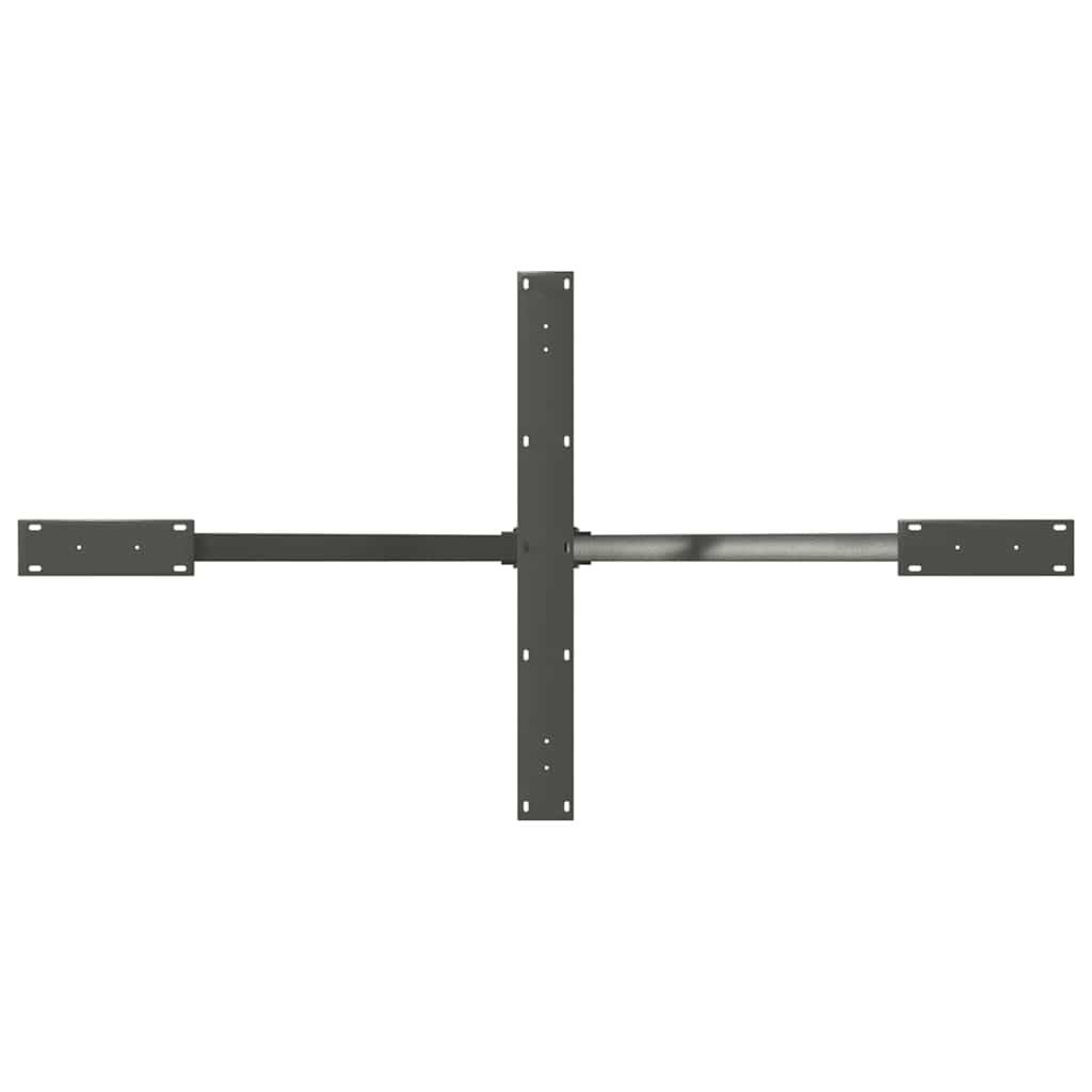 Gamba per Tavolo da Pranzo a Forma di Ragno Antracite 150x78x(72-73) cm Acciaio