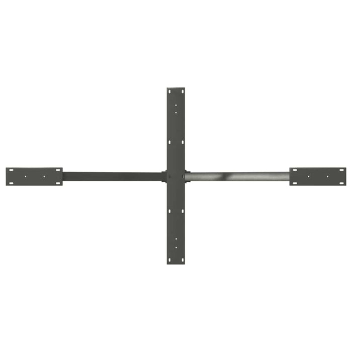 Gamba per Tavolo da Pranzo a Forma di Ragno Antracite 150x78x(72-73) cm Acciaio 4013118