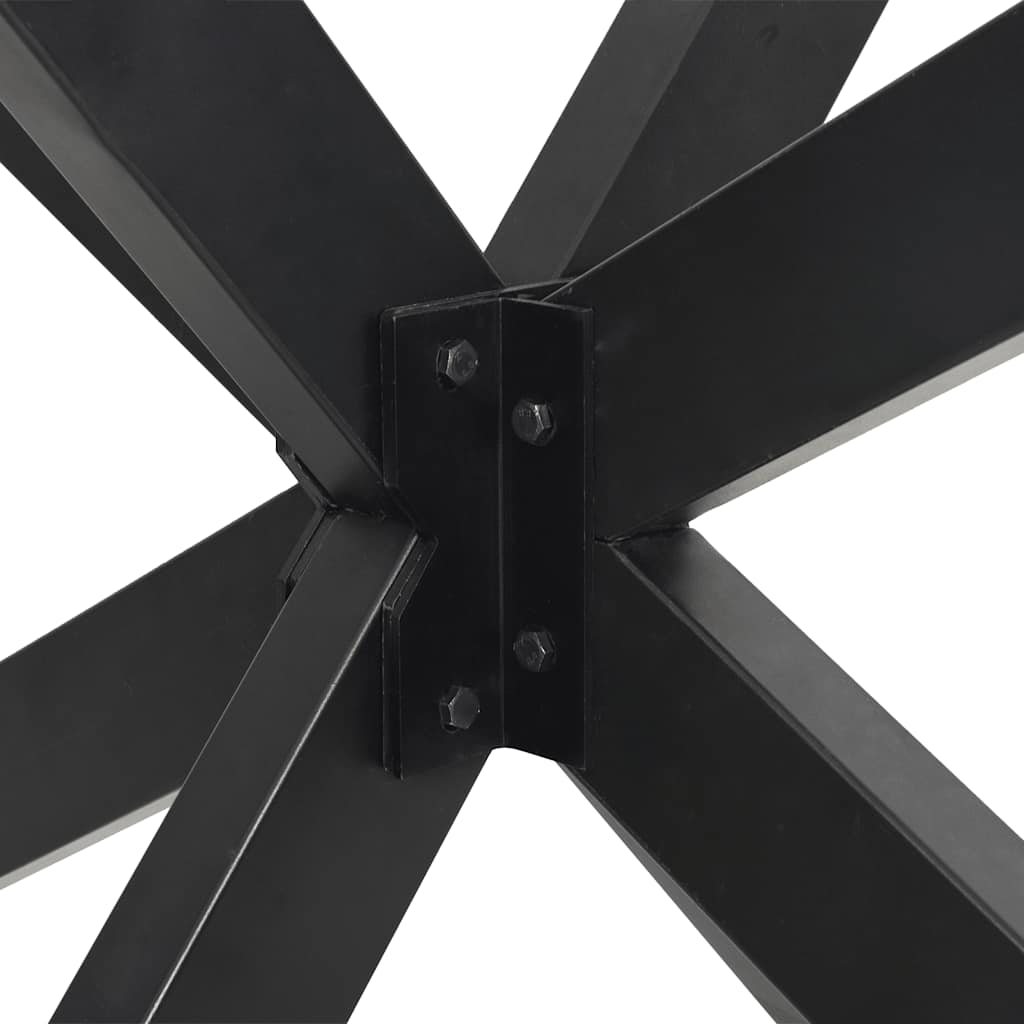 Gamba per Tavolo da Pranzo a Forma di Ragno Antracite 150x78x(72-73) cm Acciaio 4013118