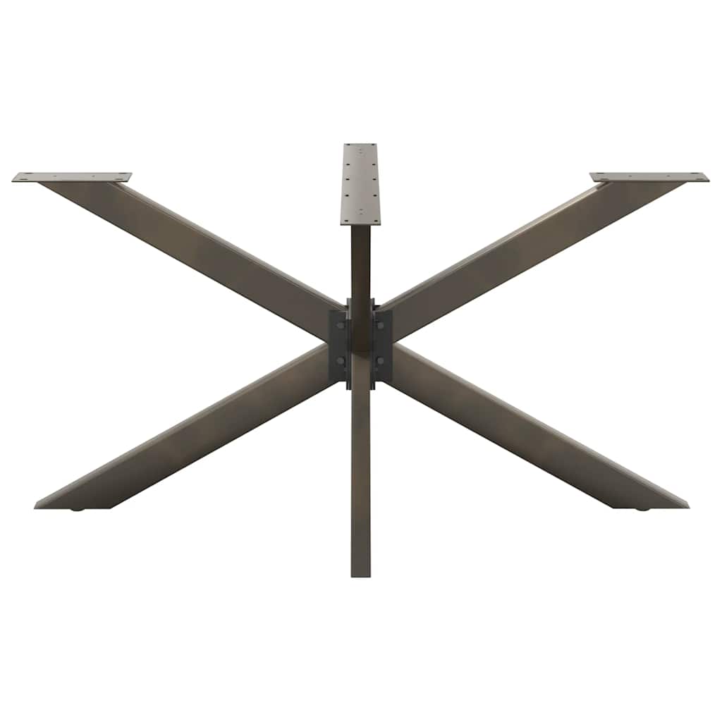 Tavolo da Pranzo con Gamba a Forma di Ragno Naturale Acciaio 4013119