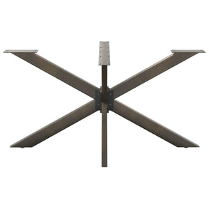 Tavolo da Pranzo con Gamba a Forma di Ragno Naturale Acciaio 4013119