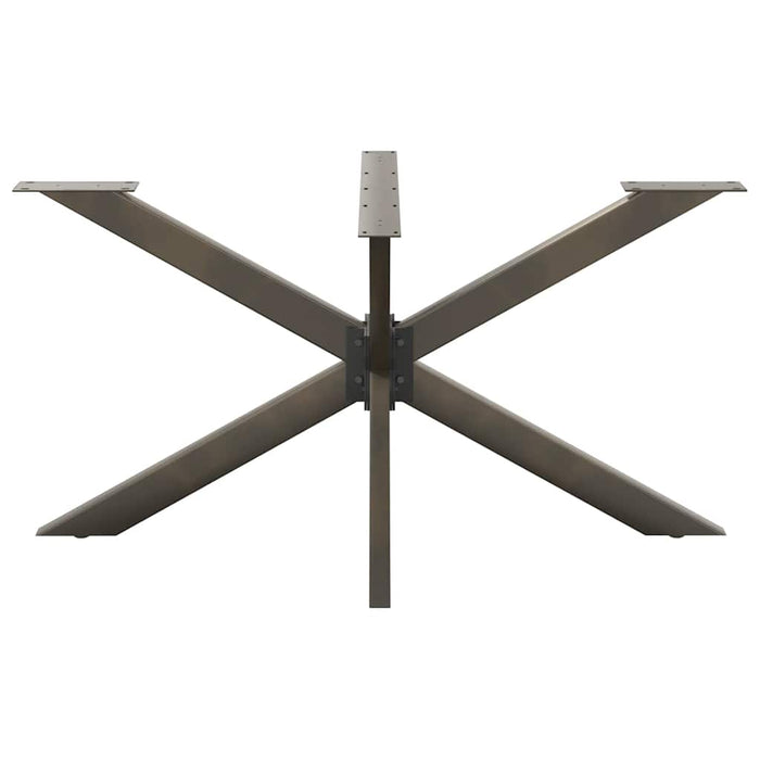 Tavolo da Pranzo con Gamba a Forma di Ragno Naturale Acciaio 4013119