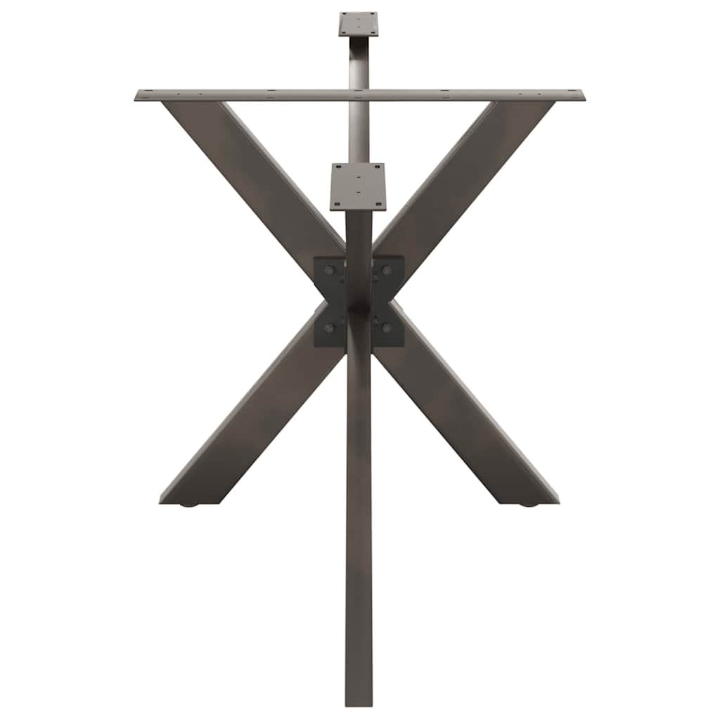 Tavolo da Pranzo con Gamba a Forma di Ragno Naturale Acciaio 4013119