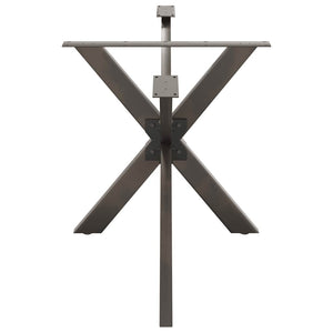 Tavolo da Pranzo con Gamba a Forma di Ragno Naturale Acciaio 4013119