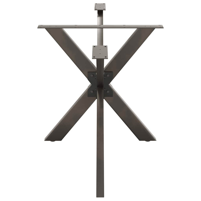 Tavolo da Pranzo con Gamba a Forma di Ragno Naturale Acciaio 4013119