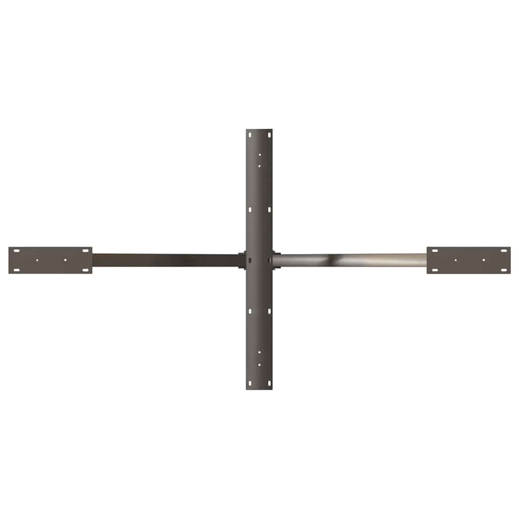 Tavolo da Pranzo con Gamba a Forma di Ragno Naturale Acciaio 4013119