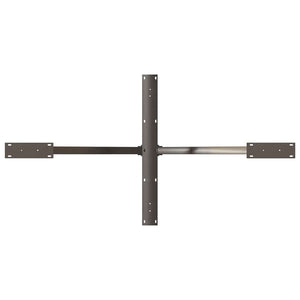 Tavolo da Pranzo con Gamba a Forma di Ragno Naturale Acciaio 4013119