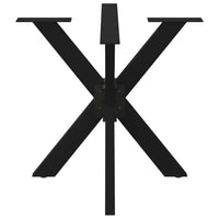 vidaXL Gamba per Tavolo da Pranzo a Forma di Ragno Nero 85x85x(72-73) cm Acciaio