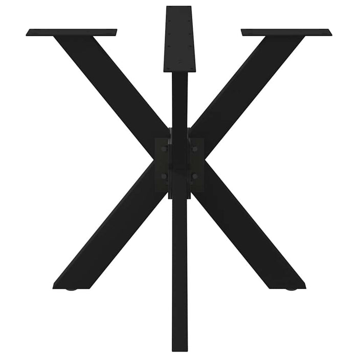 vidaXL Gamba per Tavolo da Pranzo a Forma di Ragno Nero 85x85x(72-73) cm Acciaio