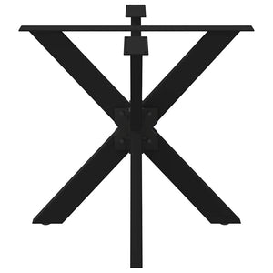 Gamba per Tavolo da Pranzo a Forma di Ragno Nero 85x85x(72-73) cm Acciaio 4013120