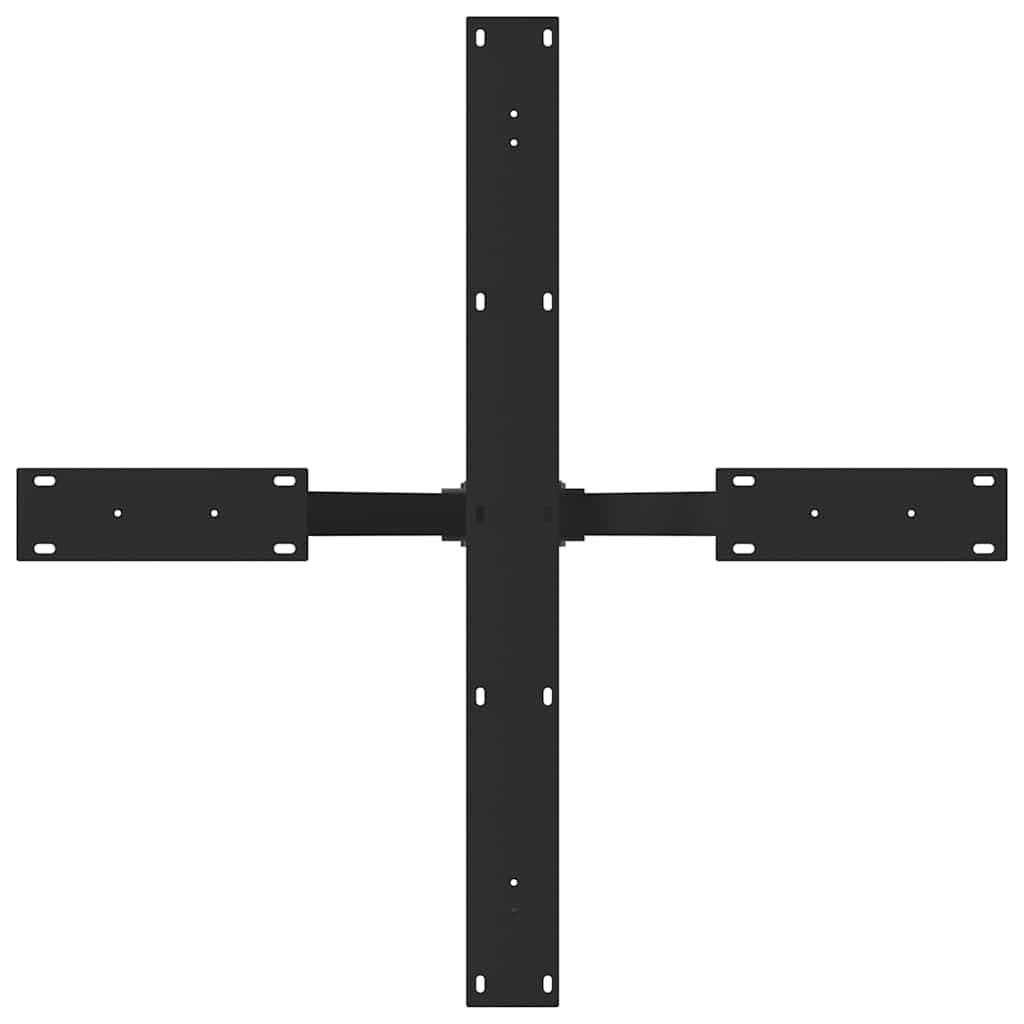 Gamba per Tavolo da Pranzo a Forma di Ragno Nero 85x85x(72-73) cm Acciaio 4013120