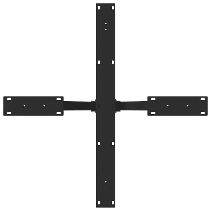 Gamba per Tavolo da Pranzo a Forma di Ragno Nero 85x85x(72-73) cm Acciaio 4013120