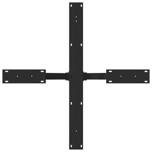 vidaXL Gamba per Tavolo da Pranzo a Forma di Ragno Nero 85x85x(72-73) cm Acciaio