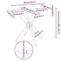 Gamba per Tavolo da Pranzo a Forma di Ragno Nero 85x85x(72-73) cm Acciaio 4013120