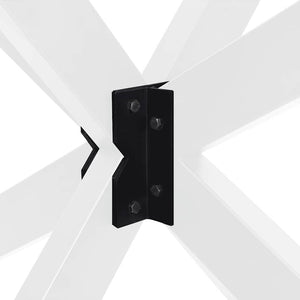 vidaXL Gamba per Tavolo da Pranzo a Forma di Ragno Bianca 85x85x(72-73) cm in Acciaio