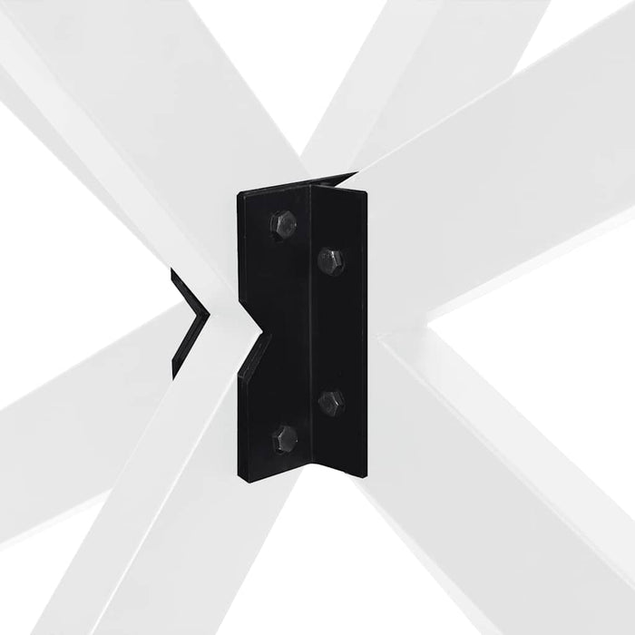 Gamba per Tavolo da Pranzo a Forma di Ragno Bianca 85x85x(72-73) cm in Acciaio 4013121