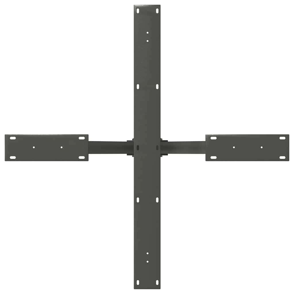 vidaXL Gamba per Tavolo da Pranzo a Forma di Ragno Antracite 85x85x(72-73) cm Acciaio