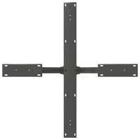 vidaXL Gamba per Tavolo da Pranzo a Forma di Ragno Antracite 85x85x(72-73) cm Acciaio