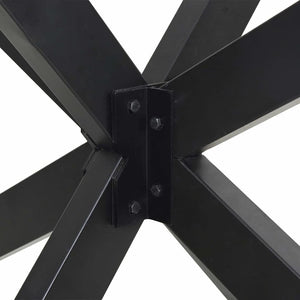 vidaXL Gamba per Tavolo da Pranzo a Forma di Ragno Antracite 85x85x(72-73) cm Acciaio