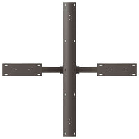 Gamba per Tavolo da Pranzo a Forma di Ragno Nero 85x85x(72-73) cm Acciaio 4013123