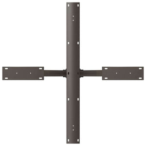 Gamba per Tavolo da Pranzo a Forma di Ragno Nero 85x85x(72-73) cm Acciaio 4013123