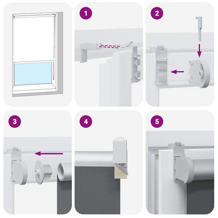 Tenda a Rullo Oscurante 135x210 cm Larghezza Tessuto 131,6 cm 4010797