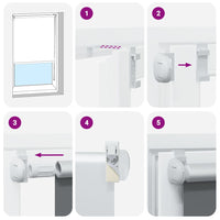 Tenda a Rullo Oscurante 85x130 cm Larghezza Tessuto 80,7 cm 4010969